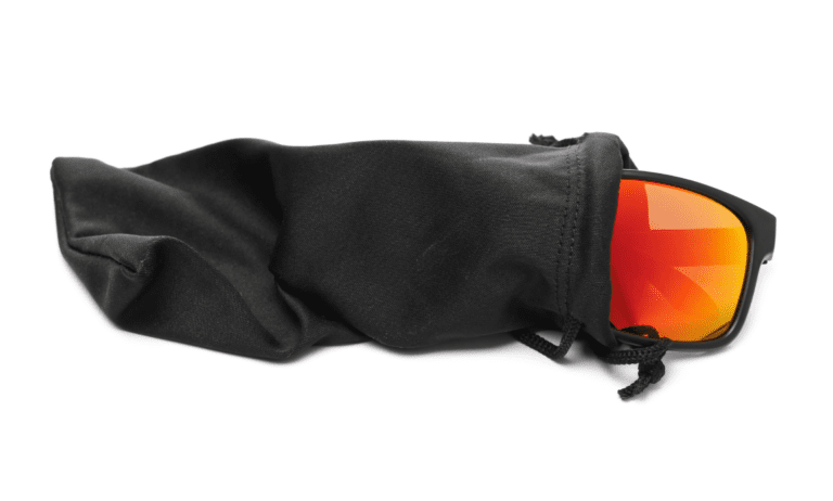 Textile Manufacturing - large sunglasses in pouch